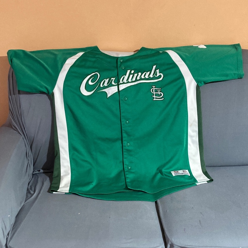 Green Cardinals Baseball Jersey